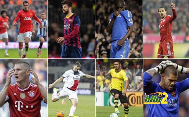 ربع نهائي دوري أبطال أوروبا : أبرز غيابات الفرق الثمانية