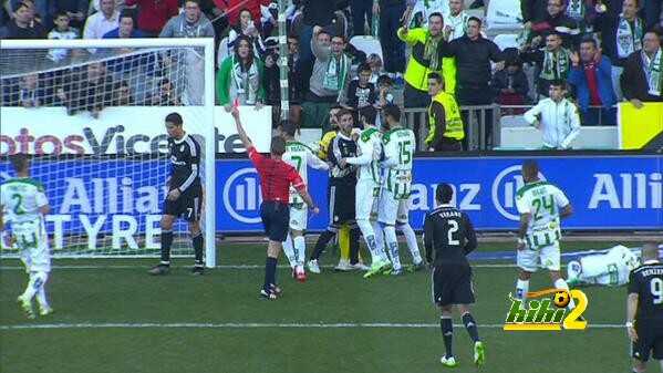 كريستيانو يطرد للمرة الخامسة مع ريال مدريد
