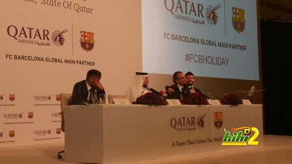 صور : المؤتمر الصحفي لبرشلونة في الدوحة !