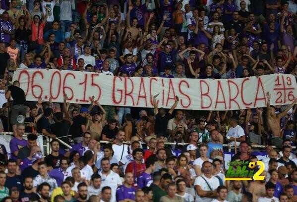 صورة : جمهور فيورنتينا يشكر برشلونة