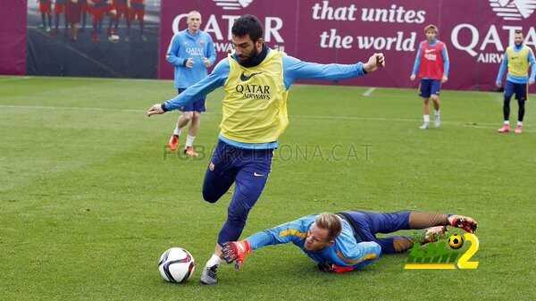 آخر استعدادات برشلونة لمباراة فيلانوفينسي