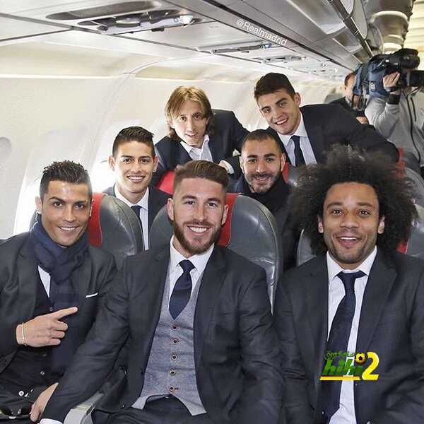 صور من وصول ريال مدريد لروما