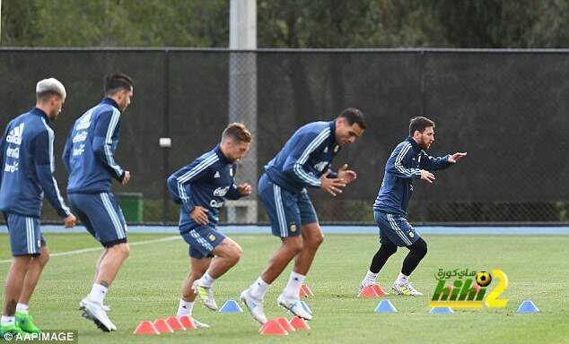صور : ميسي في تدريبات المنتخب الأرجنتيني استعدادا للبرازيل
