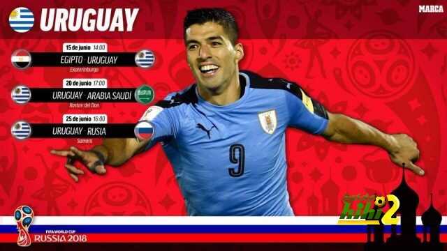 🔴مواعيد مباريات منتخب الاوروجواى بكاس العالم بروسيا 2018