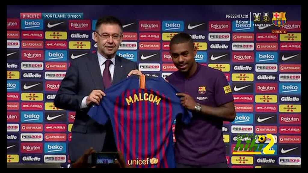 بالصور : برشلونة يقدم رسميا لاعبه الجديد مالكوم