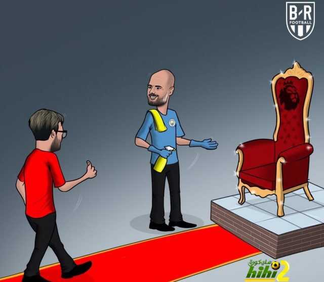 كاريكاتير ليفربول يستعد الصدارة من مانشستر سيتي
