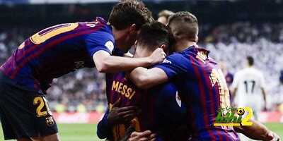 برشلونة يحتفل بهدفه الـ 100 هذا الموسم