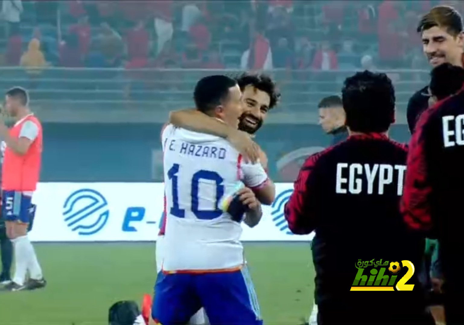 وصلة هزار بين هازارد ومحمد صلاح بعد لقاء مصر وبلجيكا