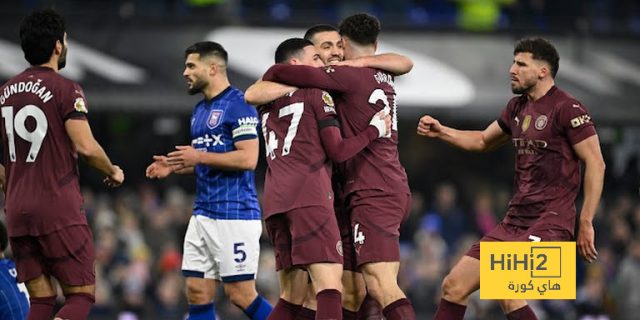 احصائيات الشوط الأول من مباراة مانشستر سيتي ضد ايبسويتش تاون