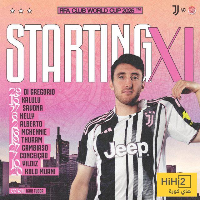 تشكيلة يوفنتوس الرسمية للقاء الوداد 4 تشكيلة يوفنتوس الرسمية للقاء الوداد 3