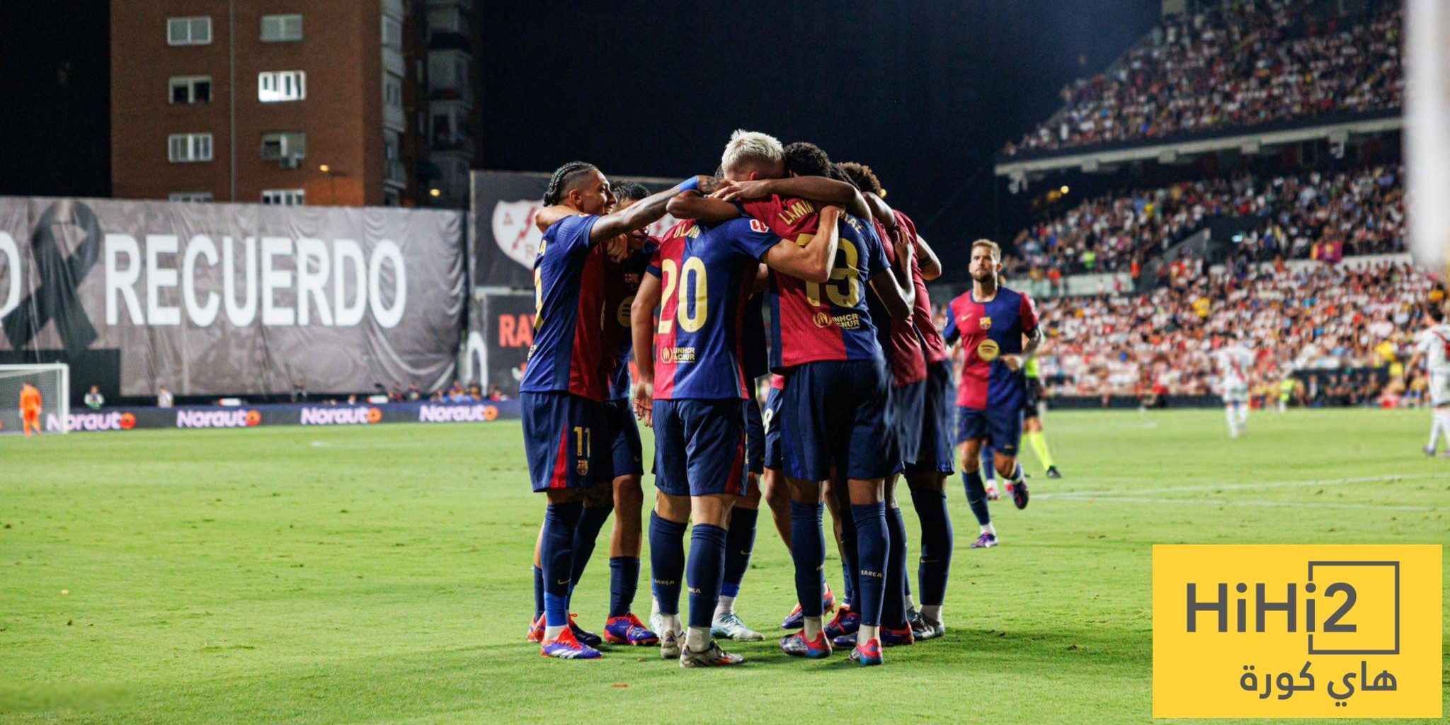 نتائج آخر خمس مباريات لبرشلونة على ملعب فاييكاس