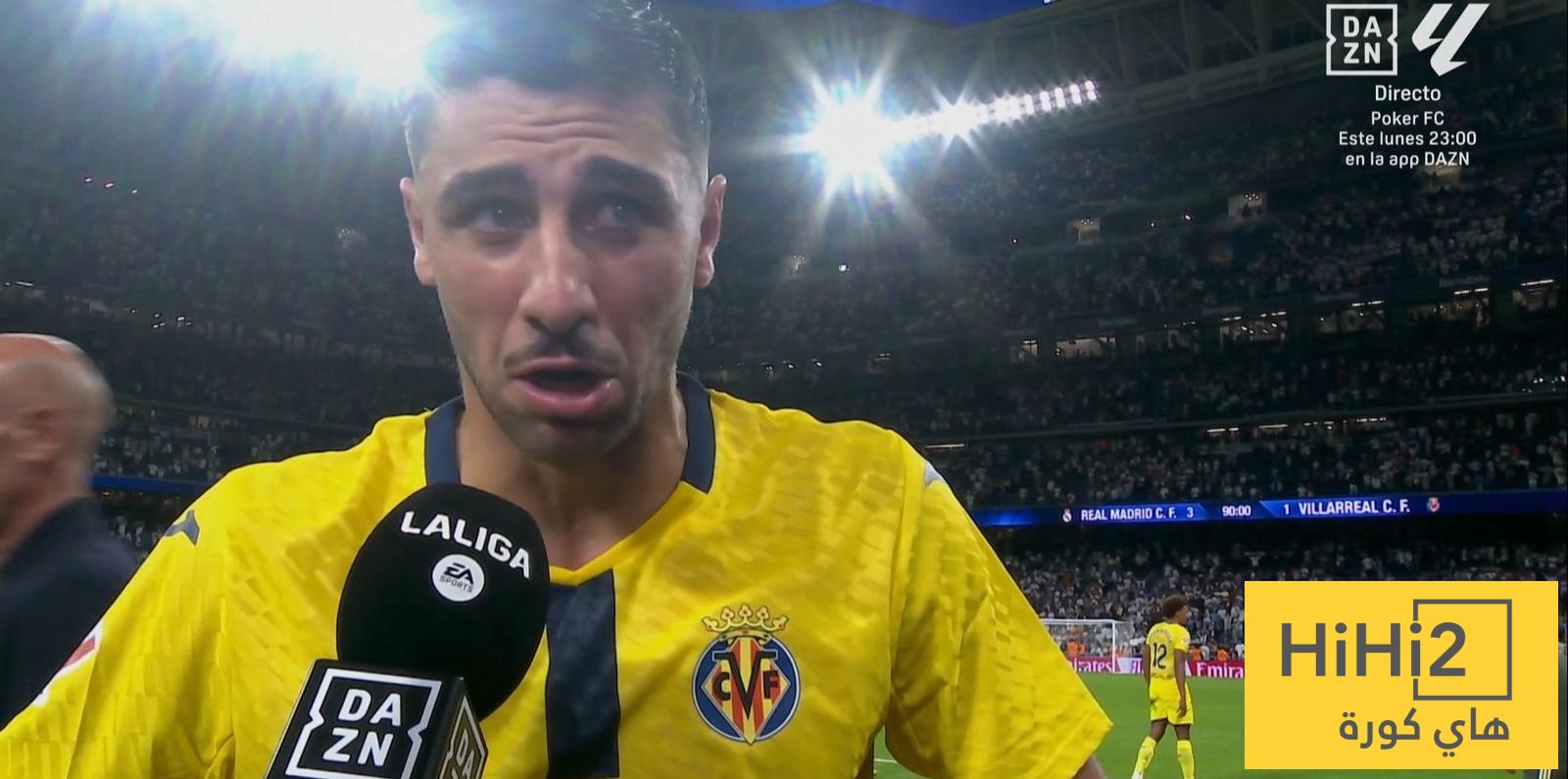 لاعب فياريال ينتقد التحكيم بعد الخسارة أمام ريال مدريد