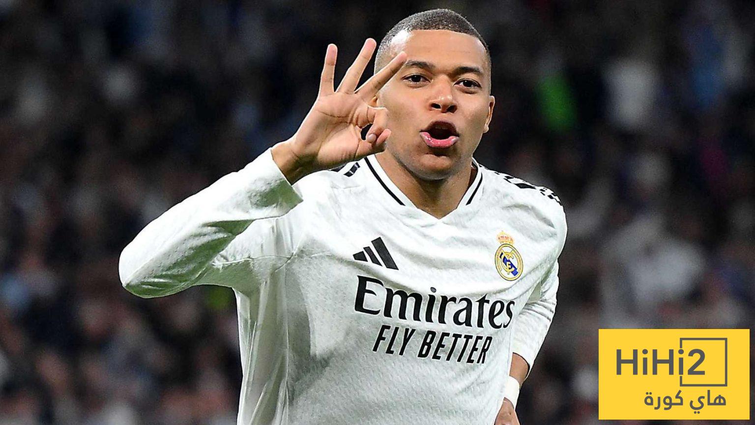 كيليان مبابي يعادل أرقام أساطير ريال مدريد