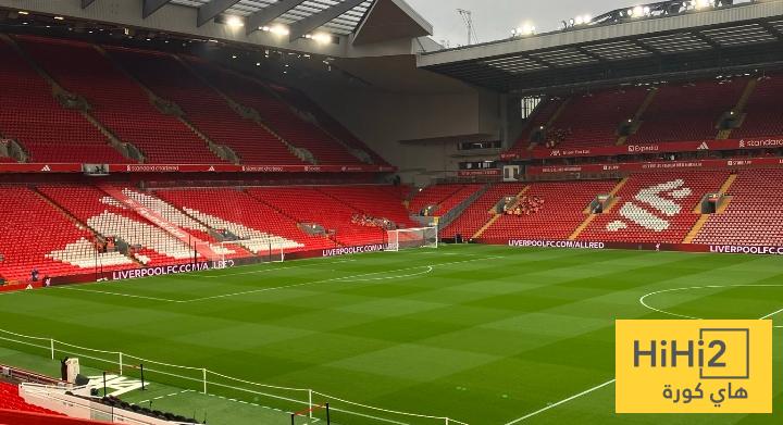 ملعب أنفيلد في أتم الجاهزية للقاء ليفربول و مانشستر يونايتد.. صورة