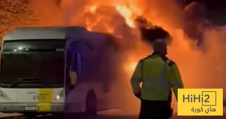 اعتقال مشجع برشلوني بعد حريق الحافلة