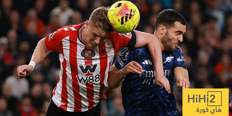 ارسنال يتاخر امام سندرلاند في الشوط الاول