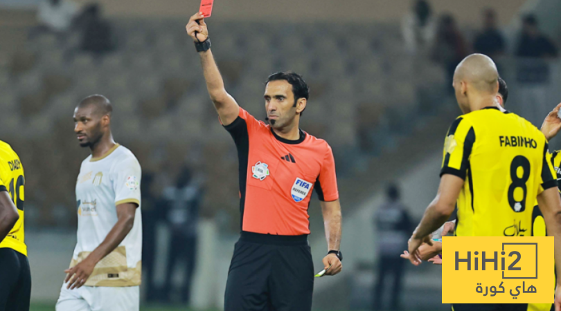 6 بطاقات حمراء تهز موسم الاتحاد !