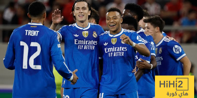 بهاتريك مبابي.. ريال مدريد يتقدم على اولمبياكوس في الشوط الاول