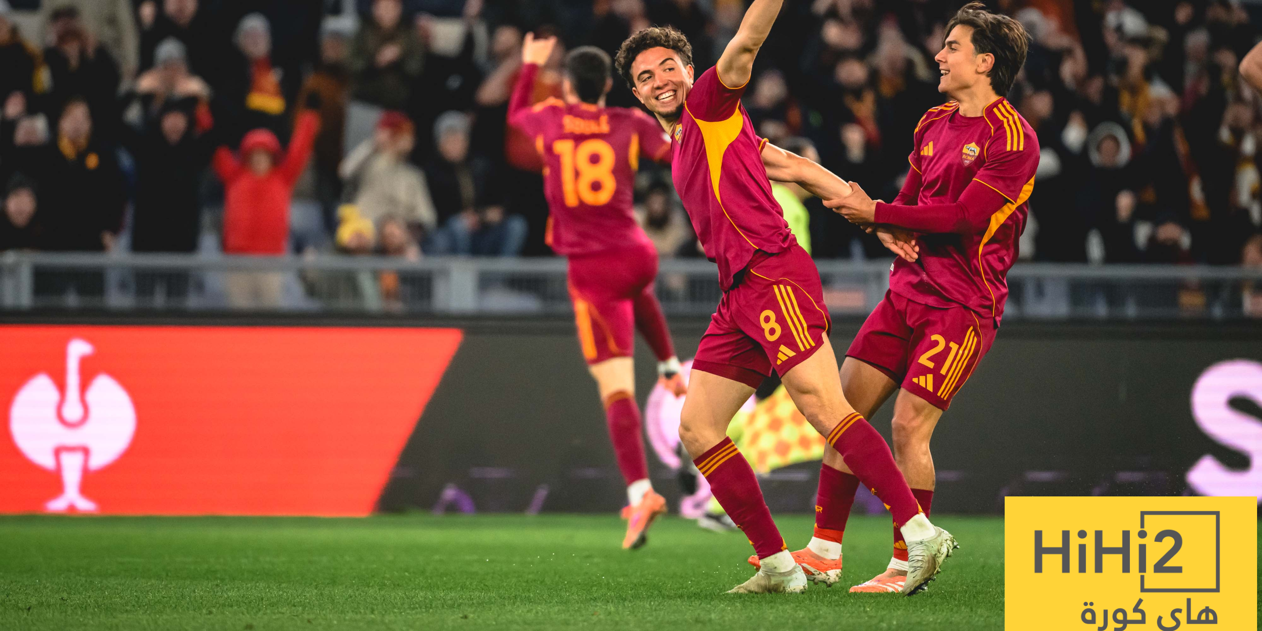 احصائيات الشوط الاول من مباراة روما و ميتلاند