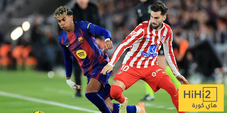 احصائيات الشوط الاول من مباراة برشلونة واتلتيكو