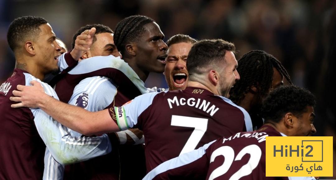 أستون فيلا يتفوق على الجميع في الدوري الإنجليزي!