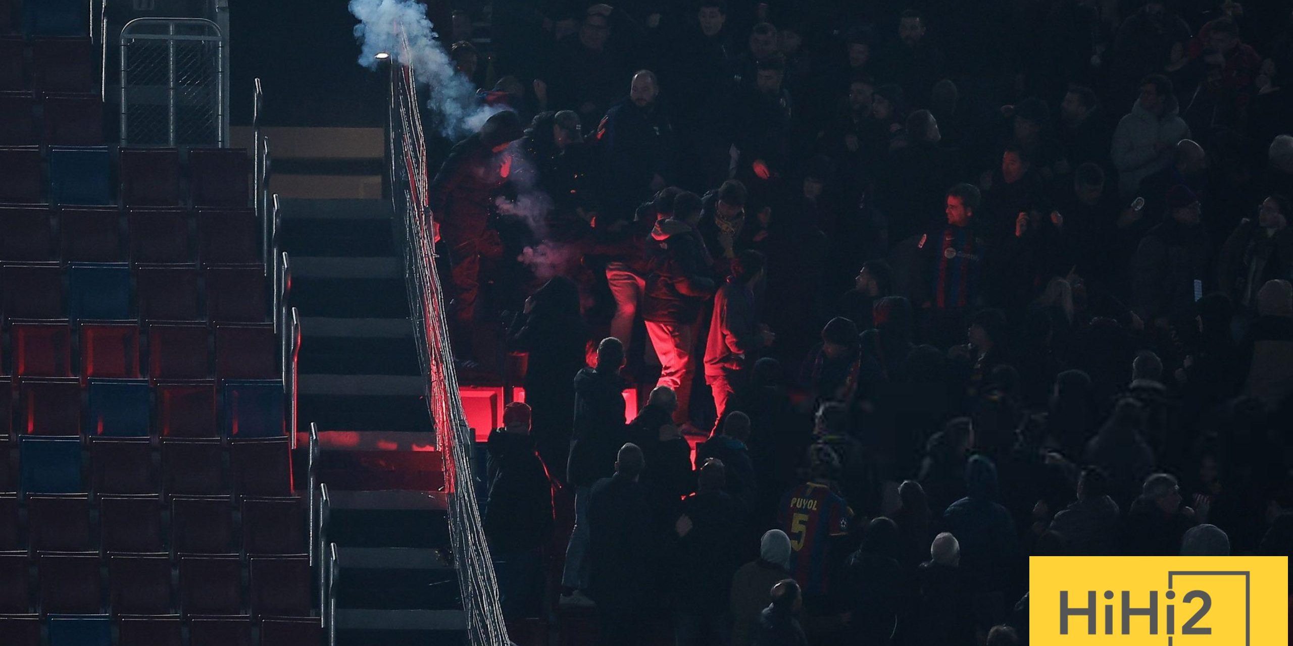 يويفا يستعد لمعاقبة جماهير فرانكفورت بعد مباراة برشلونة