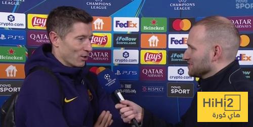 ليفاندوفسكي يكشف الصعوبة التي واجهها الفريق في الشوط الاول ضد سلافيا