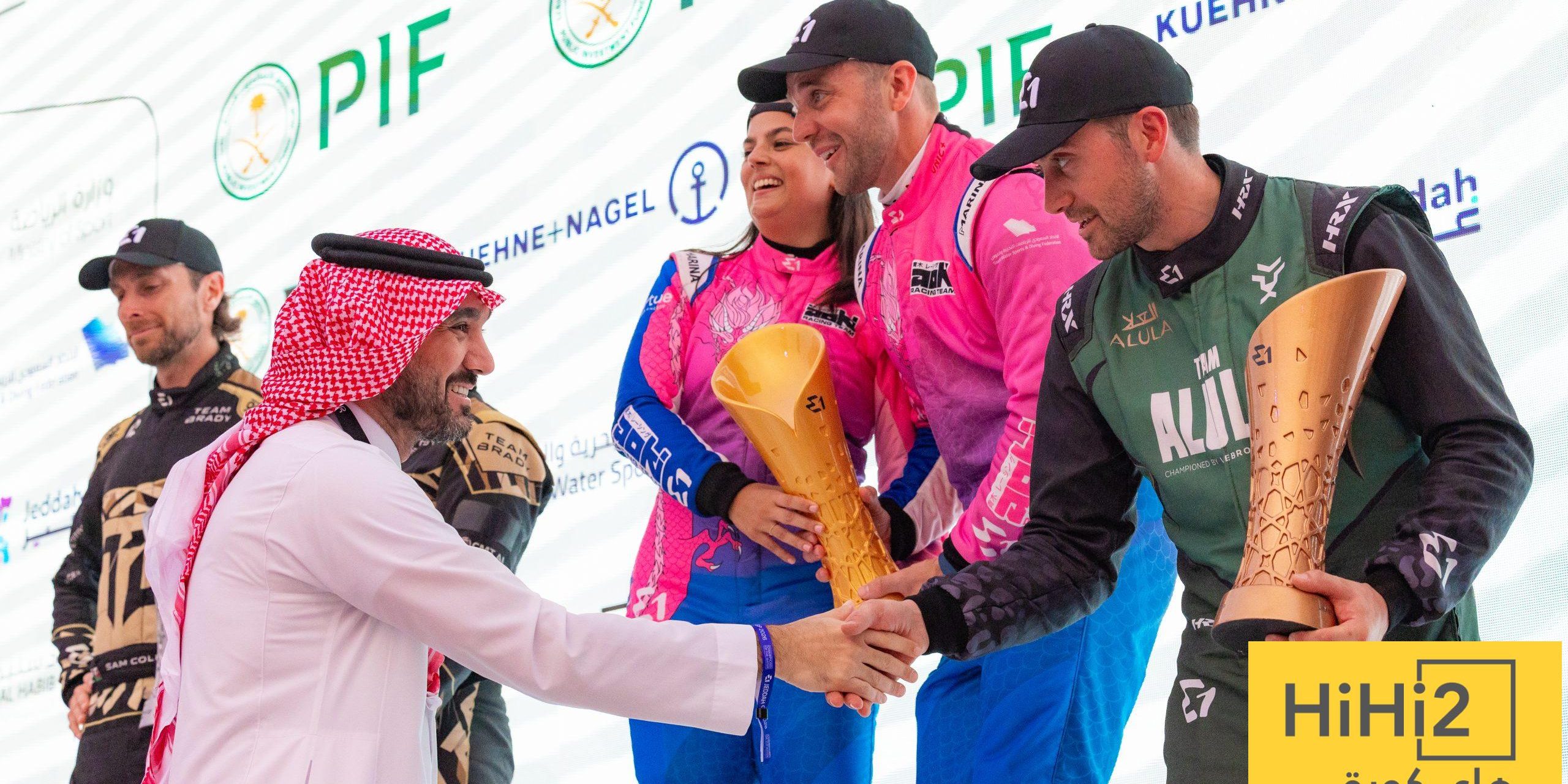 سمو وزير الرياضة يتوج فريق “أوكي ريسينغ تيم” بلقب الجولة الأولى من بطولة العالم للقوارب الكهربائية السريعة E1 لعام 2026