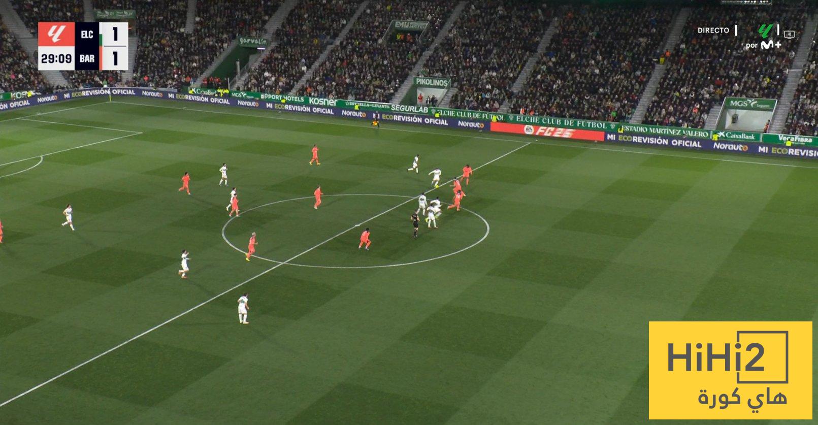 هدف إلتشي الأول أمام برشلونة غير صحيح