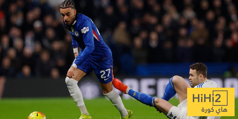احصائيات الشوط الاول من مباراة تشيلسي و ليدز