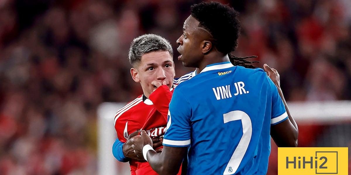 الغرامة المتوقعة على لاعب بنفيكا بعد العنصرية ضد فينيسيوس