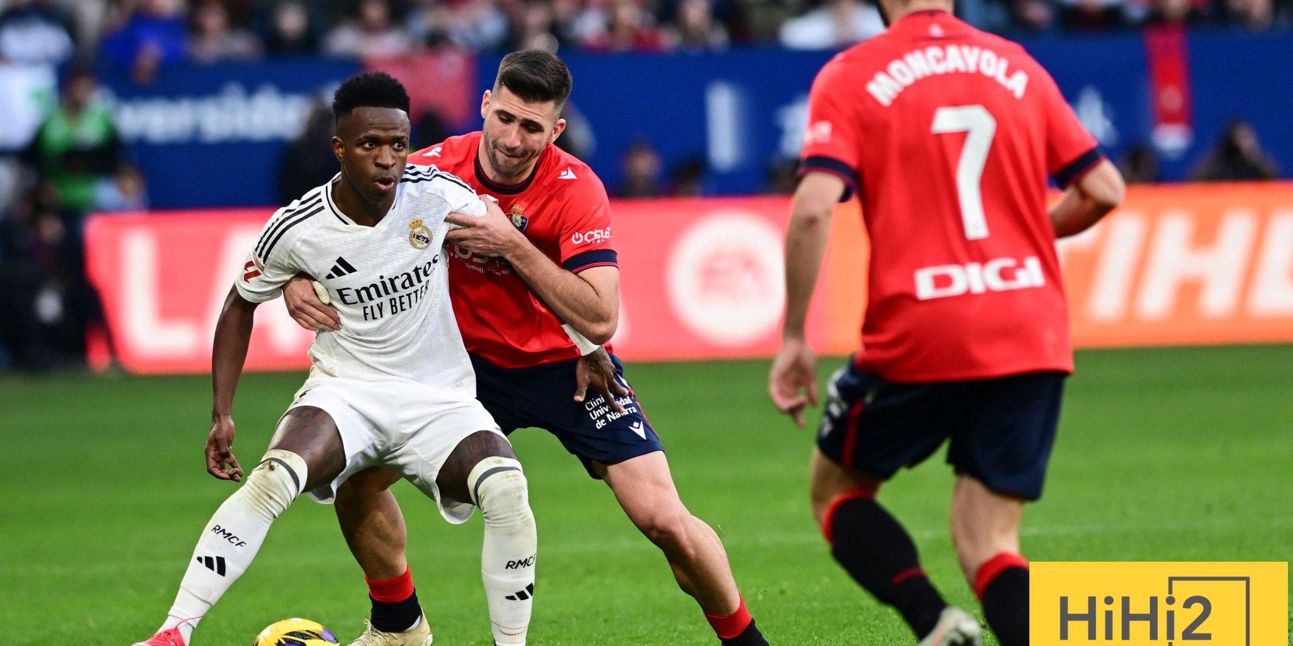 أوساسونا يتسلح بأرقام مميزة قبل مواجهة ريال مدريد