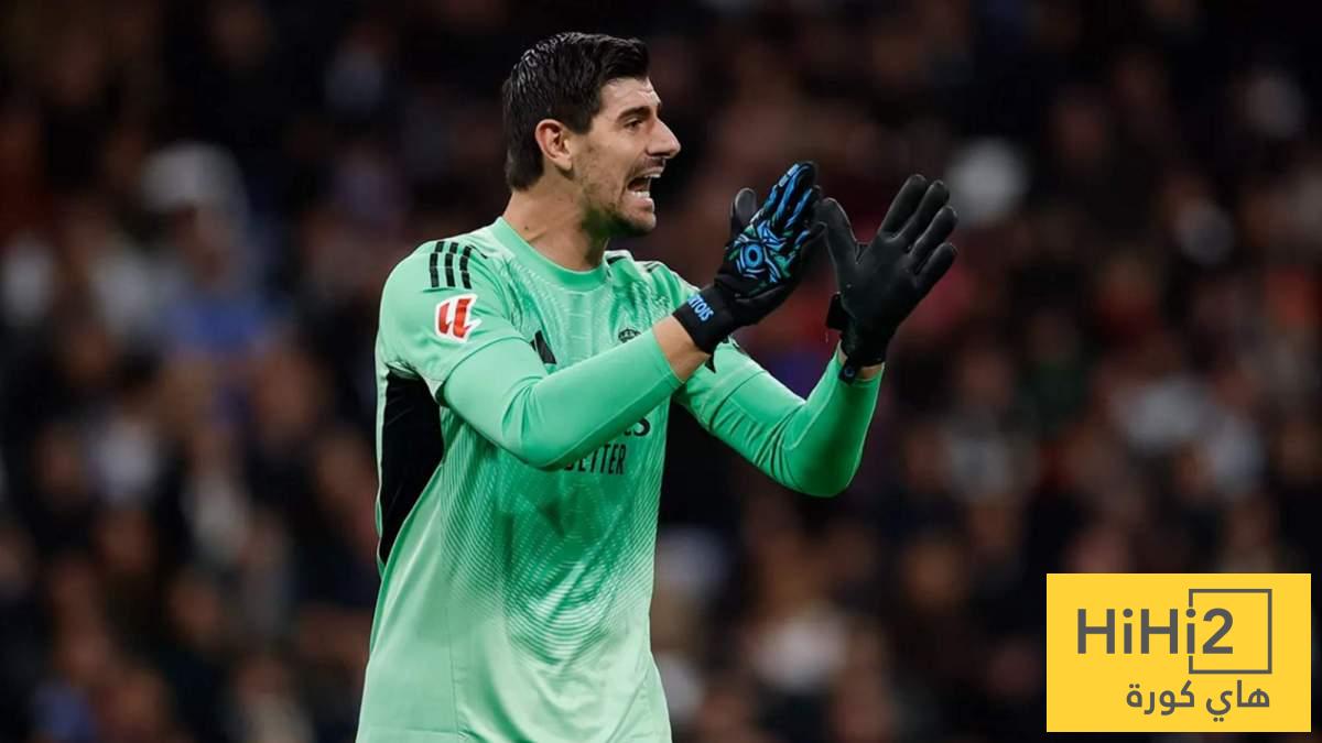 رسالة كورتوا بعد خسارة ريال مدريد