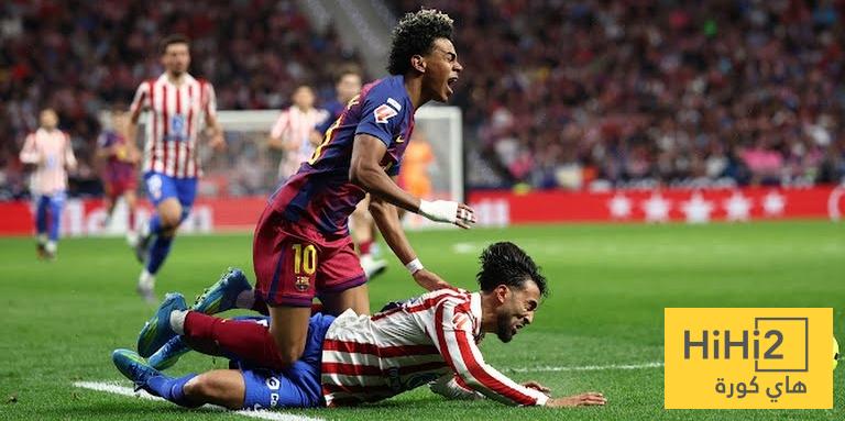 صورة .. حديث ودي بين لامين وسيميوني