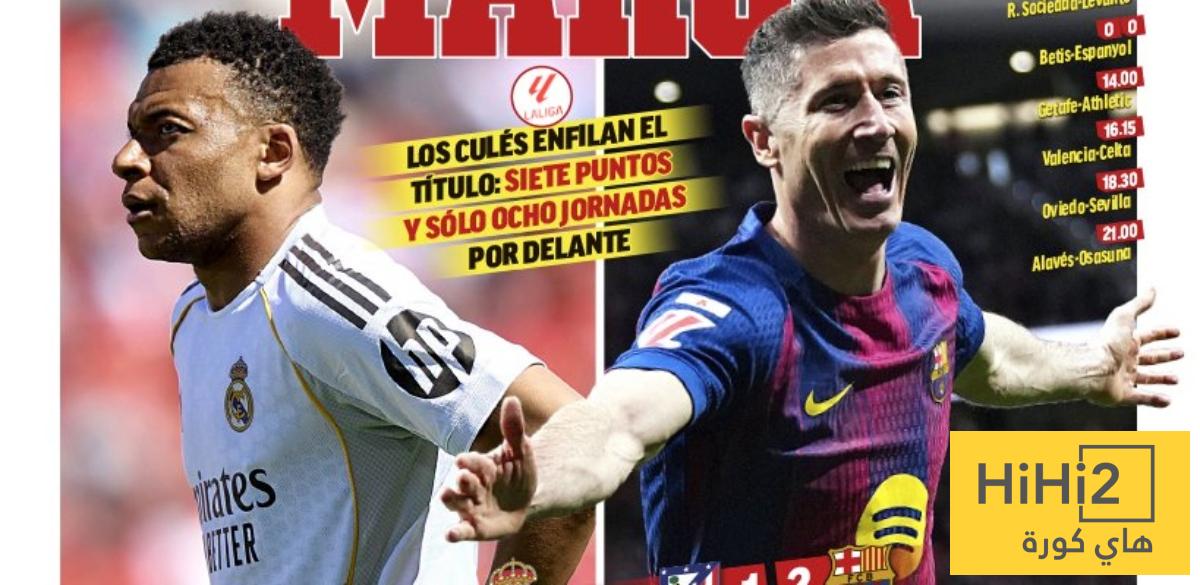 صحيفة الماركا تنقسم بين هزيمة الريال وفوز برشلونة