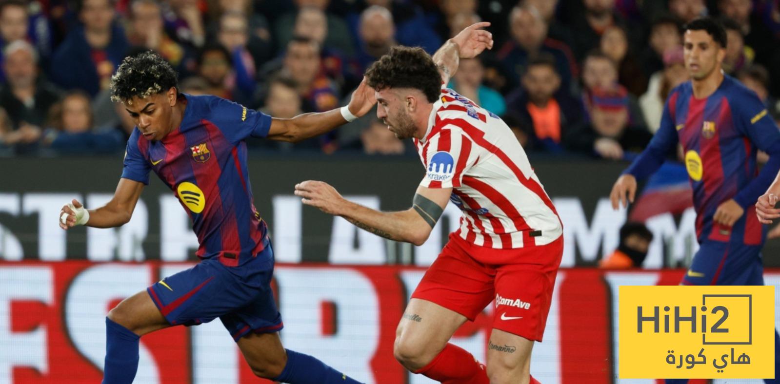 قائمة المهددين بالإيقاف من لاعبي برشلونة وأتلتيكو في لقاء الإياب قائمة المهددين بالإيقاف من لاعبي برشلونة وأتلتيكو في لقاء الإياب