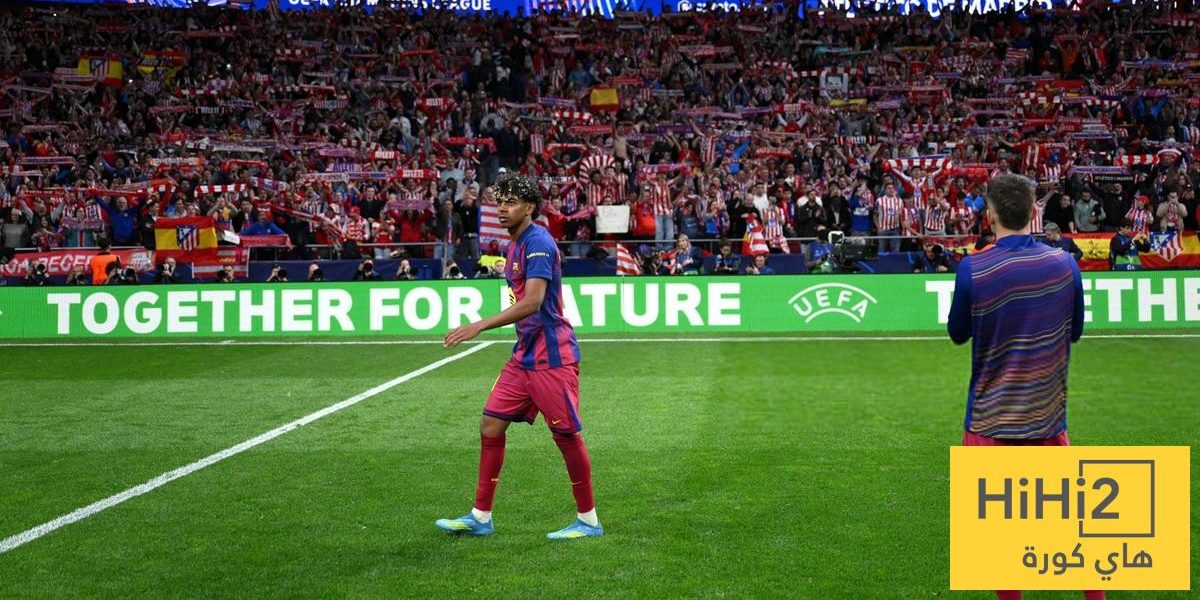 صور.. رد فعل “القائد” لامين يامال بعد نهاية مباراة أتلتيكو