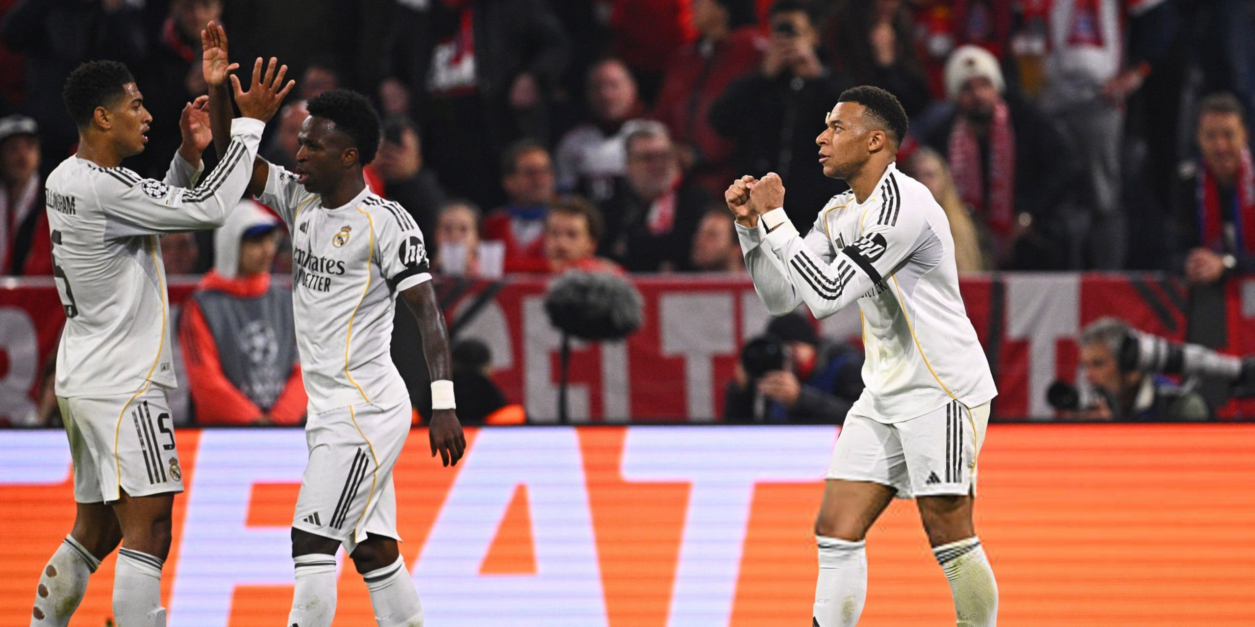 احصائيات الشوط الاول من مباراة ريال مدريد و بايرن ميونخ