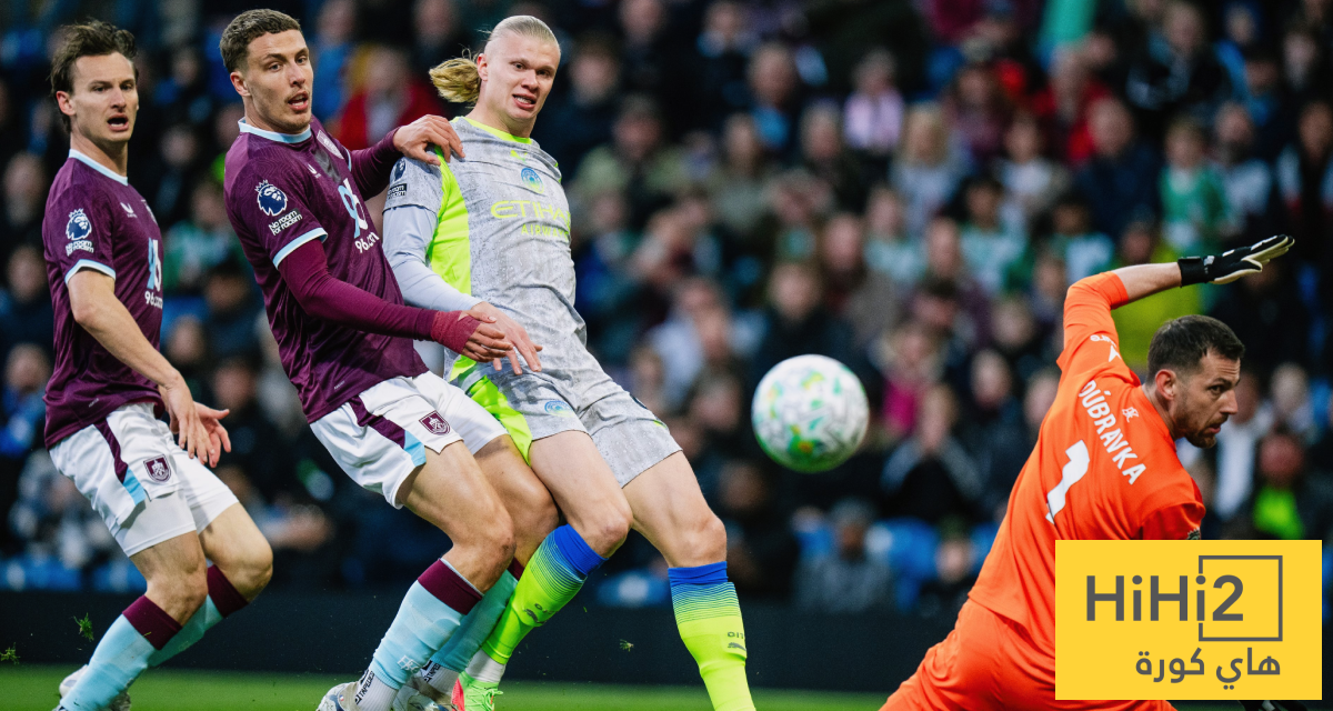 إحصائيات نصف ساعة من مباراة مانشستر سيتي وبيرنلي