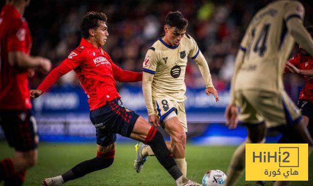 برشلونة يلحق بـ اوساسونا أول هزيمة على ارضه