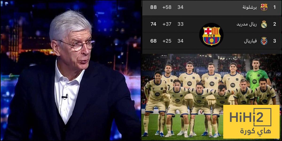 تعليق قوي من فينغر بعد اقتراب برشلونة من حصد لقب الليغا