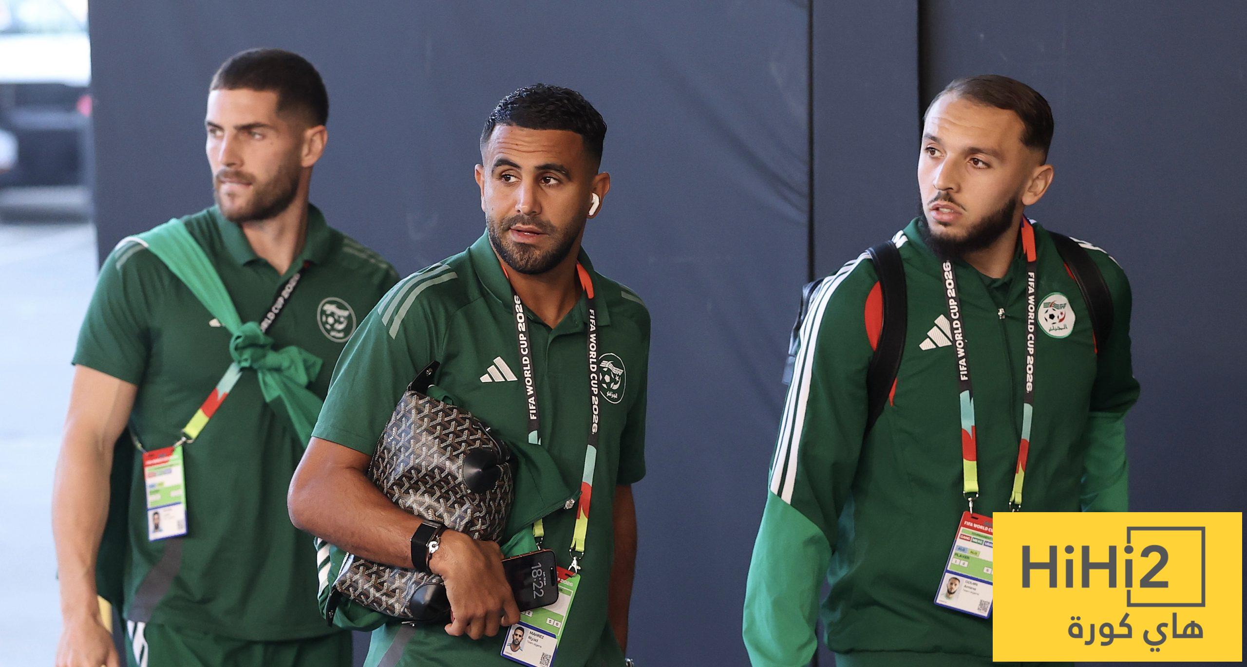 عاجل – التشكيلة الرسمية لمنتخب الجزائر أمام الأردن في كأس العالم