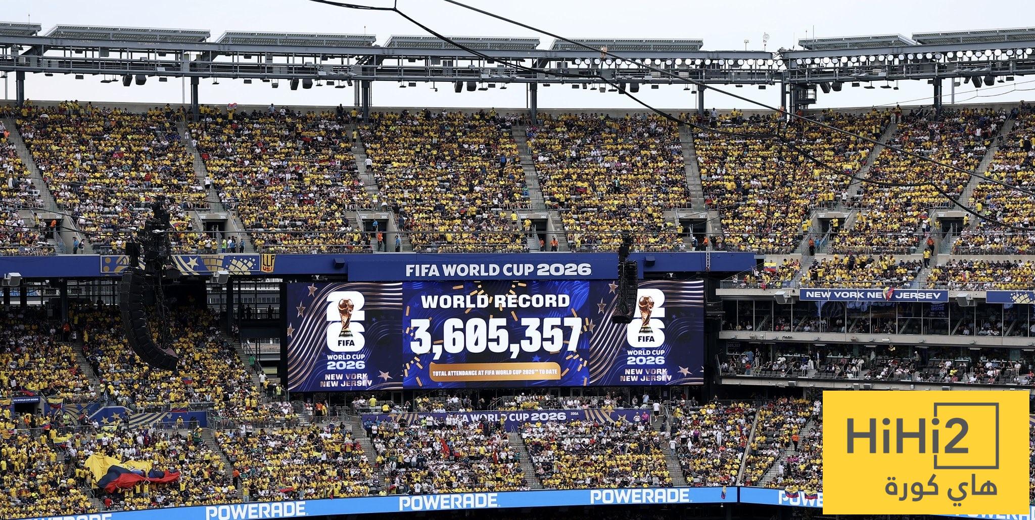 بسبب زيادة المباريات.. مونديال 2026 يحطم الرقم القياسي للحضور الجماهيري التاريخي