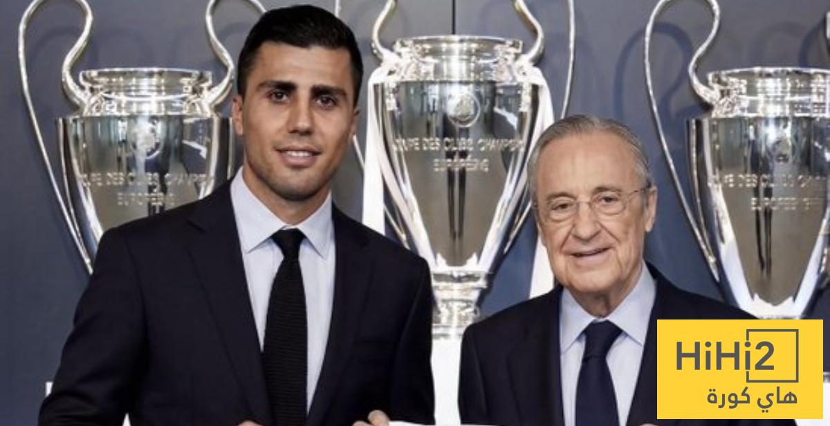 كم اصبحت نسبة انضمام رودري الى ريال مدريد رغم عدم التحرك رسميا نحوه ؟