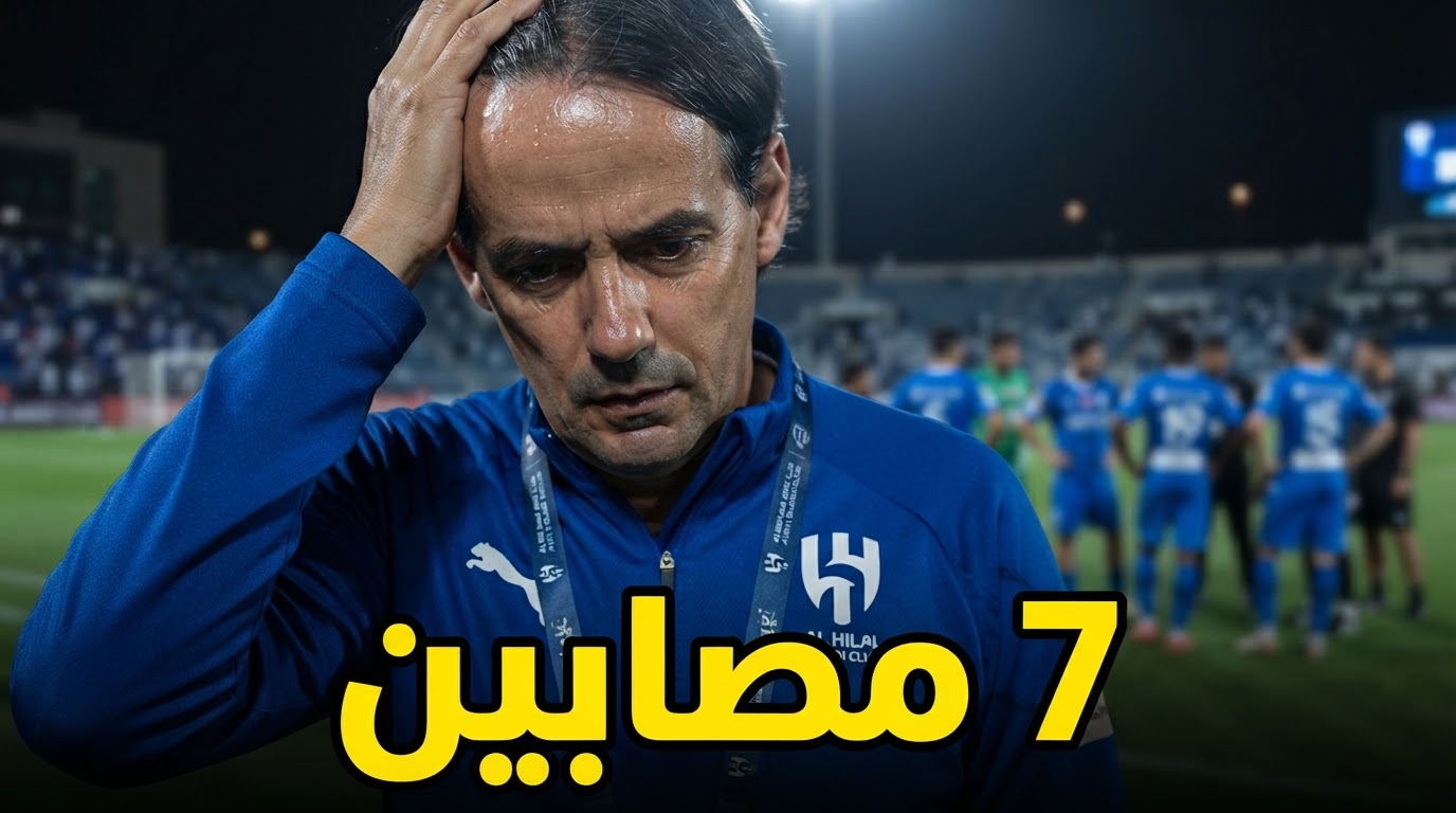العيادة الطبية ممتلئة .. 7 لاعبين يغيبون عن الهلال