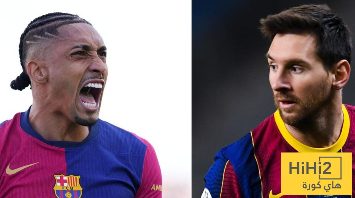 رافينيا يقترب من رقم ميسي التاريخي مع برشلونة