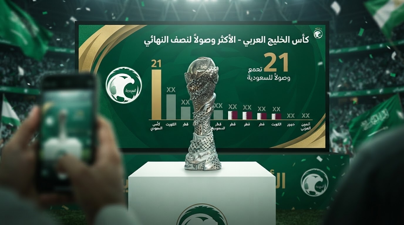 أكثر المنتخبات وصولاً لدور نصف نهائي كأس الخليج تاريخيًا